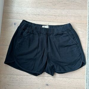 Madewell black slip on shorts - worn once!